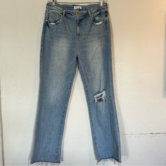 RISEN Los Angeles Women’s High Waisted, Cuffed Baggy Jeans, size 2XL (18) - Picture 2 of 10
